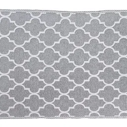 sparrow world Premium Chenille Flat Weaved Multipurpose Living Room Bedroom Temple Kitchen Area Rug & Carpet(5x7 Feet,Grey)Rectangular image 3