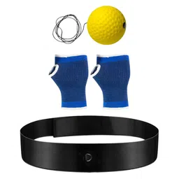 atorse ATORSE™ Boxing Reflex Ball Headband Improve Hand Eye Coordination Agility Adjustable Yellow image 4