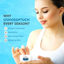 OsmoSoftuch Skin Moisturizer Cream Lotion for Glowing Skin, 72 hours Moisturisation, Intense Hydration for Dry Skin, Body Lotion with Shea Butter & Red Algae extract, 200gm image 4