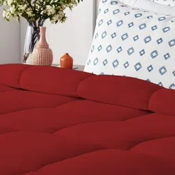 Day care - 150 GSM AC Comforter Hotel Quality-Down Alternative Comforter (60" x 90" Inches/152cm x 228cm) - All Season |AC Comforter/Blanket/Quilt/Rajai Single Bed|Burgundy image 2