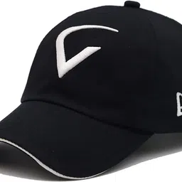 adnock Soft Acrylic Baseball Sport Cap Men's Baseball Head Hat Stylish All Sports Caps with Adjustable Strap for Men & Women Cap Pack of 1 Black image 3