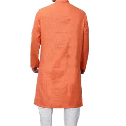 Basilio Men's Indo-Western Style Ethnic Set-102-Orange image 3