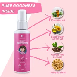 HealthBest Detangler Spray for Kids with Tea Tree Oil 100ml (Pack of 4) | Soft & Shiny Hair | Easy Comb Through, Tangle-Free Hair, Suitable for Curly, Wavy and Straight Hair, Tear, Paraben, SLS Free image 4