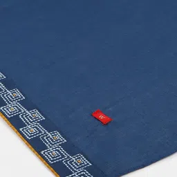 w for woman W for WomanWomen's Cotton Blue Cotton Dupatta With Running Stich Embroidery_23Auw81513-217373_Free Size image 5