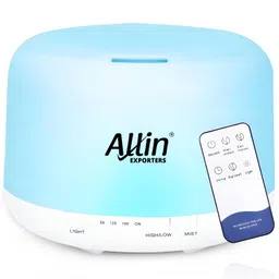 Allin Exporters 500ml Aromatherapy Diffuser with 7 Color Changing LED Lights 4 in 1 Ultrasonic Humidifier Essential Oil Cool Mist Aroma Timer for Home Baby Bedroom Office (1Pc, Multicolour) image 1