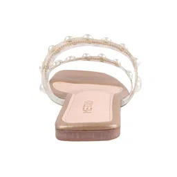 metro Women's Metallic Pearly Embellished Flat Fashion Slip-on image 4