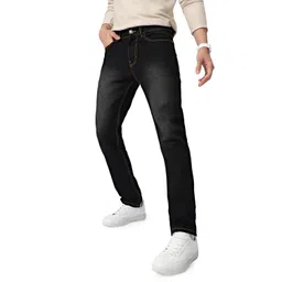 urbano fashion Men's Regular Fit Washed Jeans Stretchable image 1