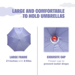 citizen Umbrella for Men & Women, 3 Fold Manual Open, 8 Aluminium Ribs, UV Coated 190T Fabric, Windproof, Lightweight, Durable with Silver Coating, 21 Inch image 5