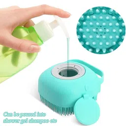 generic Body Scrubber with Soap Dispenser for Shower, Exfoliating Brushes, Soft Body Exfoliator, Bath Loofah for Babies, Kids, Women, Men and Pets(Multicolor 2 pcs) image 4