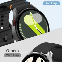 VEMIGON Sport Band Compatible With Samsung Galaxy Watch 7 Band 40mm 44mm (2024), No Gap Soft Silicone Waterproof Strap with Decorative Woven Line for Galaxy Watch 6 5 4 40mm 44mm (Watch Not Included) image 3