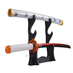 Offo Demon Slayer Kyojuro Rengoku (100cm Life-Size) Wooden Katana | Premium Anime Sword for Cosplay, Martial Arts, Display & Training | Elegant Gift for Fans, Kids, Teens & Collectors image 4