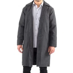 alpine swiss Zach Mens Wool Trench Coat Knee Length Overcoat image 3