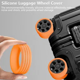 s sindhia Luggage Wheels Silent Protection Cover, Wear Resistant & Anti Noise Wheel Cover for Trolley, Luggage, Suitcases, Office Chair, Silicone Protectors for Luggage Wheels Multicolour (8 pcs) image 2