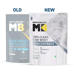MuscleBlaze 100% Clean Raw Whey Protein Concentrate (Unflavoured, 1kg) | Easy to Digest image 2