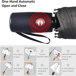 pyxbe Travel Umbrella for women Windproof Travel Umbrella for men and Compact Mini - Perfect for Car, Golf, and On-the-Go. One-Click Automatic Open and Close Strong Mini Umbrellapt (Grey) image 3