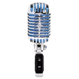 generic Professional Vintage Style Classic-Iconic Retro, Dynamic XLR Microphone Metal Chrome Finish, Silver Microphone image 3