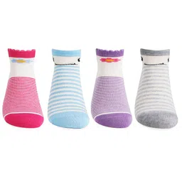 bonjour Women's Cotton Ankle Length Fashion Socks - Pack Of 4 image 2