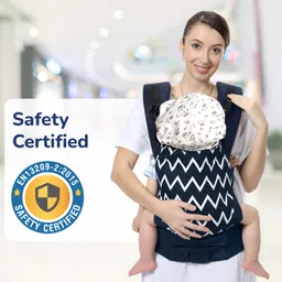 R for Rabbit Hug Me Ergo Baby Carrier for New Born Front and Back Carry Position Adjustable Belt Ergonomic Kangaroo Bags for 4 Months to 2 Years Kids Upto 15 Kg (Blue) image 5