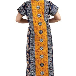 life-tale Women's Cotton Printed Maternity/Feeding Nighty with Zip image 2