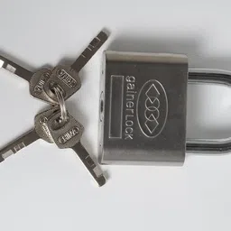 generic Square Circle Gainer Padlock with 4 Same Keys (70 MM) image 2