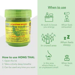 Hong thai Traditional Thai herbal nasal inhaler Natural Aromatherapy pack Of 1 image 5