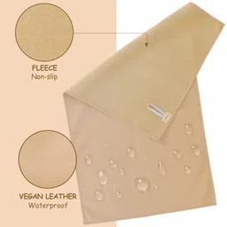 owlowla Baby Diaper Changing Pad Portable Changing Mat Travel Changing Pad Liner for Baby and Small Toddler(Beige&Herringbone) image 2