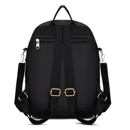 skugg 2025 New Artistic National Style Oxford Small Capacity Antitheft Women's Bag Generation Backpack Fashion Mini Backpack with Shoulder Strap Waterproof-Black image 3