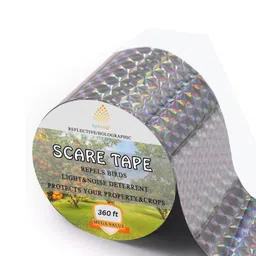 YELONA Bird Repellent Scare Tape - Holographic Ribbon for Effective Bird Deterrent - 2.4cm x 100m image 1