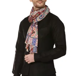 pashtush Mens Stole, Kalamkari Printed Ethnic Scarf image 4