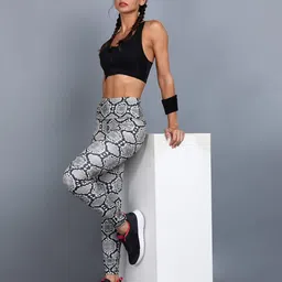 rock paper scissors Premium High Waist Stretchable Gym Leggings - Multicolor Active Wear Yoga Pants Zumba/Dance Womens Workout Tights image 4