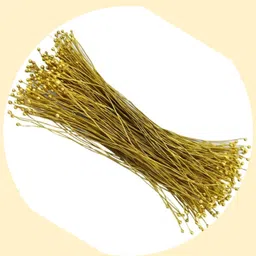 generic Double Ball End Head Pins Jewellery Findings for Jewellery Making (125 Pcs Each) Silver/Golden. image 3