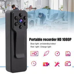 camleigh Portable Body Camera Audio Video Recorder - Camera Motion Activated - Nanny Small Cam - Pocket Camera 32GB Card Without WiFi (Pocket Camera 32gb) image 4