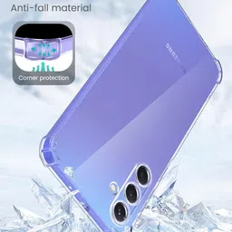 Lustree Silicone Back Cover For Perfect Fitting Transparent Bumper Side Protection Back Cover For Samsung Galaxy A55 5G -Transparent image 3