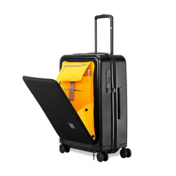 eume Cabin Pro Luggage Trolley for Travel 57cm, Cabin Bag | Trolley Bag Small for Luggage| with Laptop Sleeve | 100% Polycarbonate (PC) 8 SilentRun Hinomoto Wheels, Charcoal Black image 1