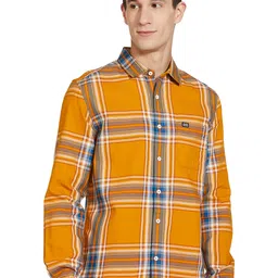 the indian garage co Men Regular Fit Checkered Full Sleeves Spread Collar Casual Shirt image 1