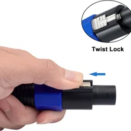 IMAGINEA Speakon Cable to 6.35 mm TS Jack Cable | Male Cables | Stereo Audio Connection Cord, 12 Gauge AWG Wires for Speaker, Loudspeaker, Amplifier with Twist Lock (Speakon to 6.35mm Cable, 5 Meter) image 5