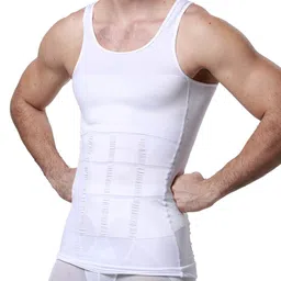 olivio Men’s Slimming Body Shaper Vest Shirt Abs Abdomen Slim Stretchable Tummy Tucker Vest image 3