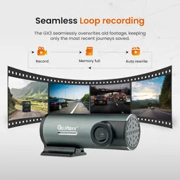 GoldMaxx GX3 2MP Full HD Smart Dashcam | (1080P Full HD), 150° Wide Angle, Built-in WiFi & Night Vision | Front/Rear 4 Glass Lens, Loop & Multiple Recording Options | Ultimate Car Safety Accessories image 3