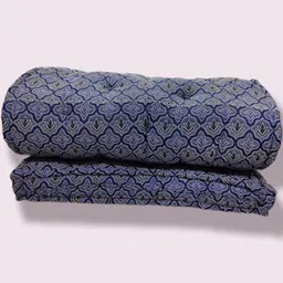 H B MSALA (DEVICE) Cotton Mattress | Gadda Medium Firm Soft Cotton Quilt Mattress | Rectangle Type Single Bed Mattress (3X6 feet or 72X36 Inches, Box) Embroidery Design (Blue) image 5