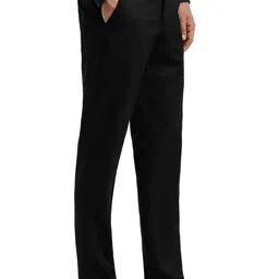 louis philippe Men's Slim Fit Solid Formal Trouser image 2