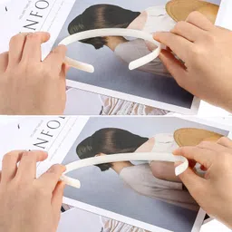 evogirl Headband Schooltime Dailyuse Unbreakable Goodgrip Classic Hair Band Thick White for Women/Girls/School Use (Pack of 3) image 3