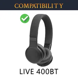SOULWIT Replacement Ear Pads for JBL Live 400BT/Live 400 BT On-Ear Wireless Headphone, Earpads Cushions with Softer Protein Leather, Noise Isolation Foam - Blue image 2