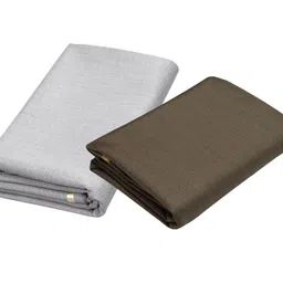 kundan sulz gwalior Men's Light Steel Grey & Cadbury Brown Trouser Fabric image 2