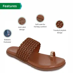 ortho joy Fancy doctor slippers | Soft chappal for women | Casual flat sandals image 3
