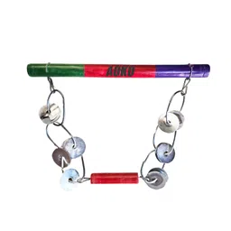 AOKO (Pack of 5) 14-INCH Wooden Lezim Dance instrument for dance and celebrations in School PT/Independence Day/Republic Day/Ganesh visarjan etc image 5