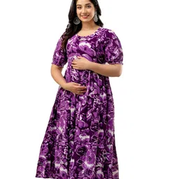 somick Feeding Kurtis & Dresses for Women Maternity Wear Gown Pregnancy Dress for Nursing Mothers Rayon Stylish & Comfortable Dress image 2