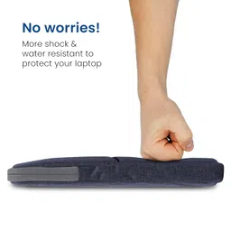 Craloft Polyester Laptop Sleeve Cover Bag Compatible with MacBook 16 Inch with Charger Pouch (Grey_L25) image 3