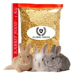 GLOBAL GREEN - Rabbit Flake Feed for Young to Senior for All Variety of Rabbit | Fast Growing Premium RABIT Feed (1KG) image 1