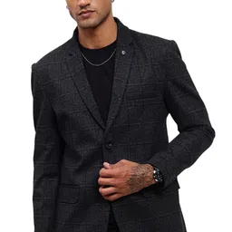 showoffff Men's Single Breasted Slim Casual Blazer image 1