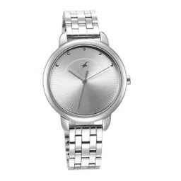 fastrack Stunners Quartz Analog Silver Dial Metal Strap Watch for Girls-NS6282SM01/NT6282SM01 image 2